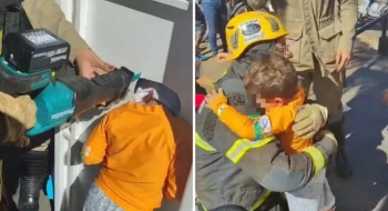 Criança é resgatada após prender cabeça em painel de fotos, em Caldas Novas